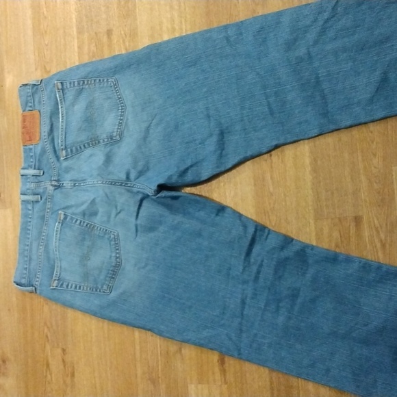 Lucky Brand Jeans Men's Size 36 Blue Bootcut Denim Distressed Medium Wash S7K - Picture 13 of 15